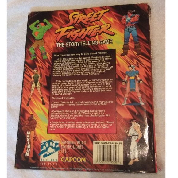 1994 Street Fighter The Storytelling Game Core Book RPG, rare vintage! No writin - Picture 2 of 9